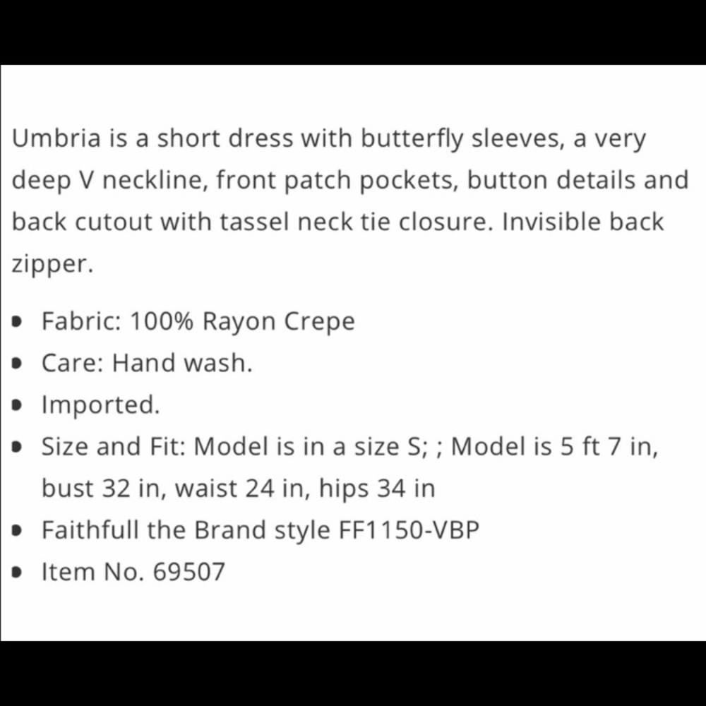 NWT Faithfull The Brand Umbria Dress Bloom-Peach - Picture 6 of 6